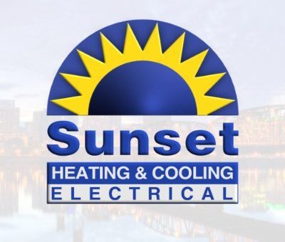 Sunset Heating Cooling Logo